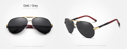 KINGSEVEN® AVIATOR Sunglasses K725  Gold/Gray