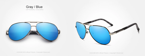 KINGSEVEN® AVIATOR Sunglasses K725  Gray/Blue