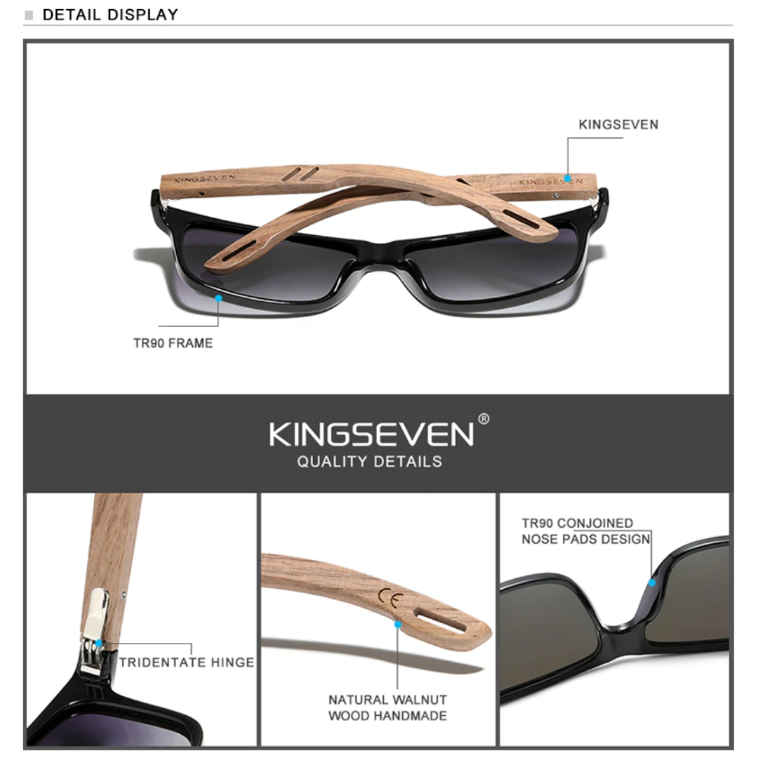 KINGSEVEN® HANDMADE Sunglasses W5508 Detail Display
