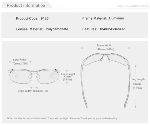 KINGSEVEN® SPORT Sunglasses N-9126 Product Information