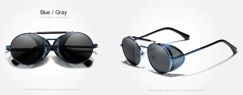 KINGSEVEN® STEAMPUNK Sunglasses N7550 Blue/Gray