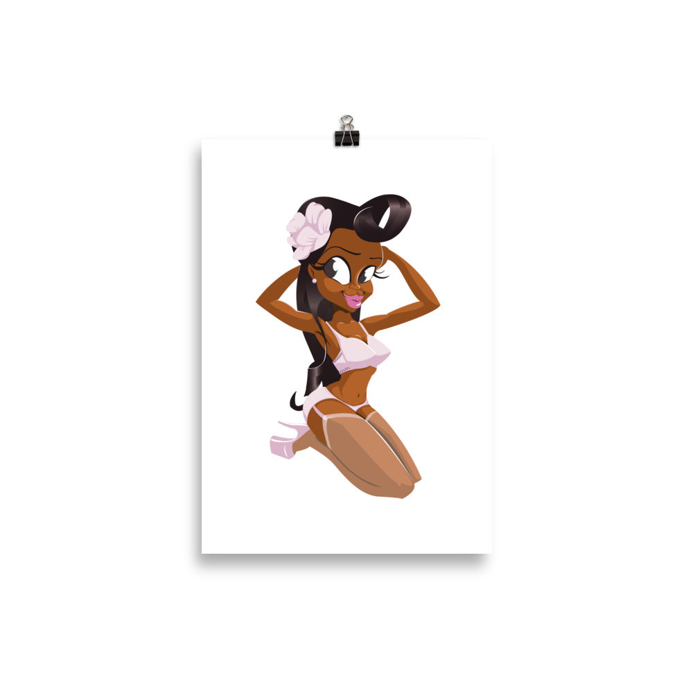 Cartoon Black Pinup Poster