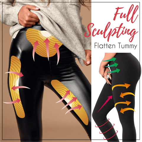 Warm Stretch-Fit Faux Leather Leggings