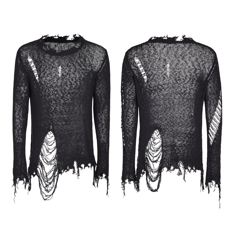 Thinner Yarn Loose Punk Sweaters Pullover With Decadence Feeling ...