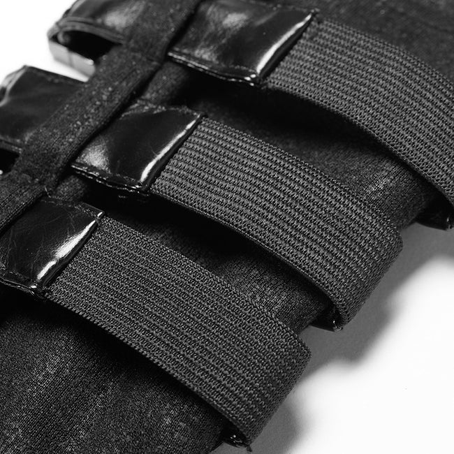 leather gloves with buckle