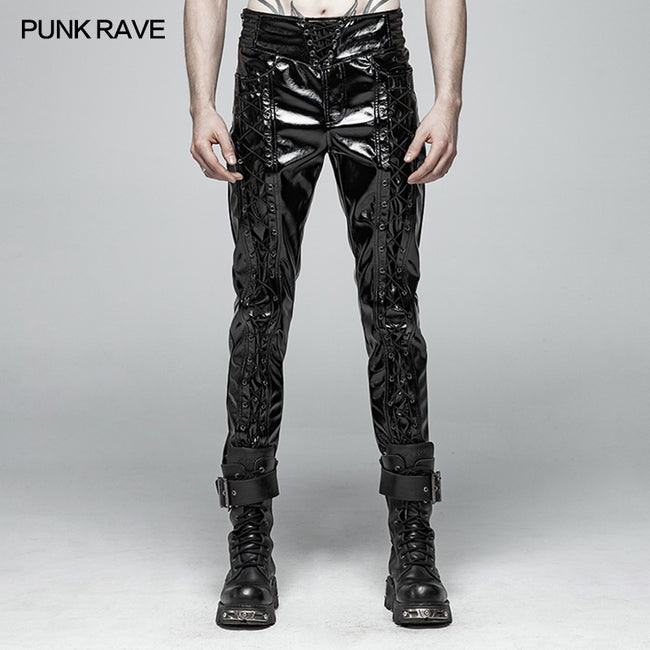 patent leather pants mens