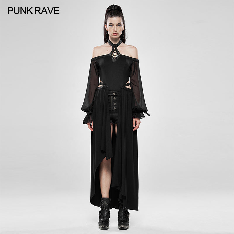 Dark Night Jumpsuit with Detachable Long Skirt– Punkravestore