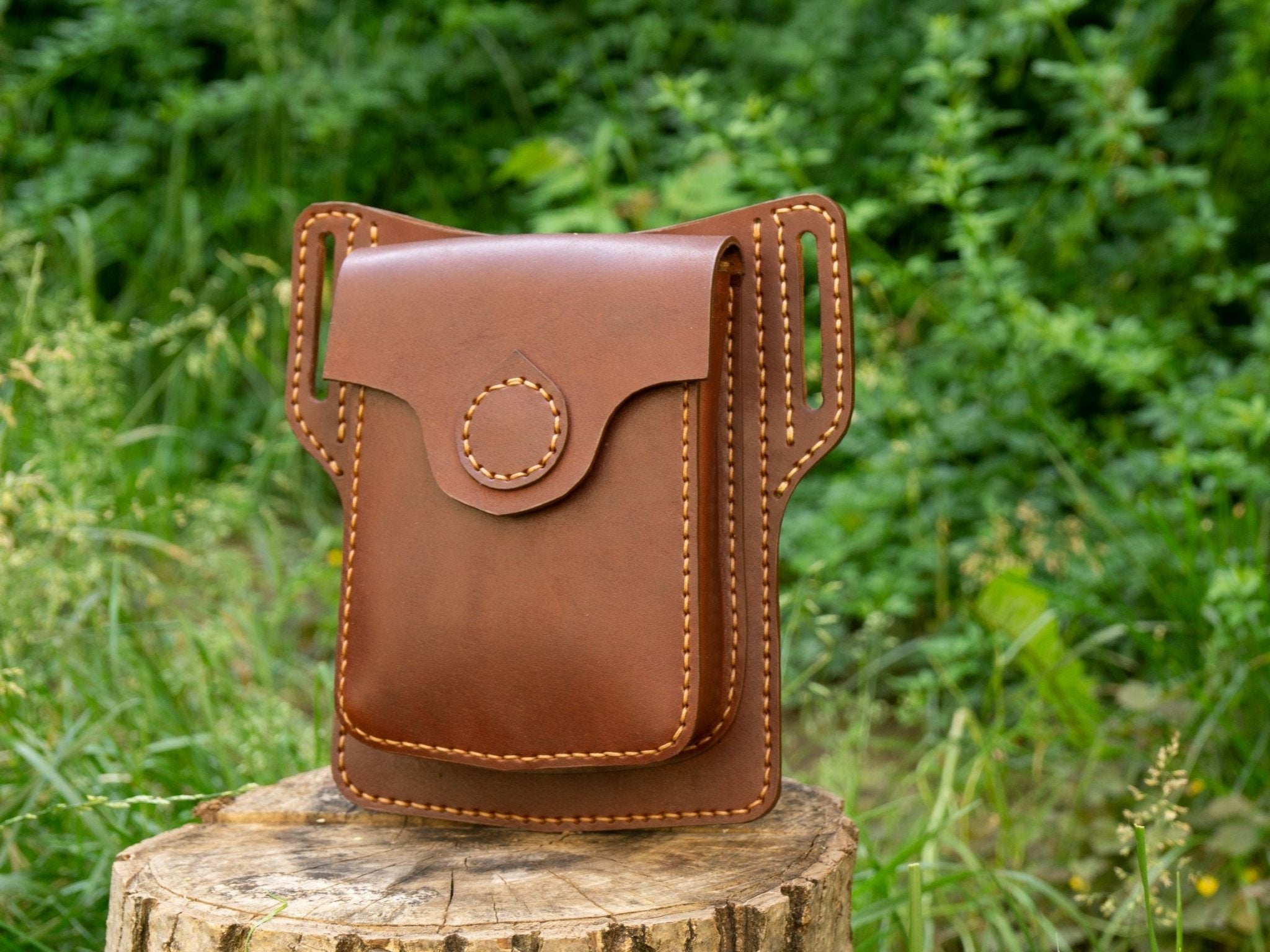 leather hip pouch belt