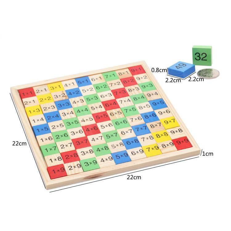 Wooden Multiplication Table Stacking Board | Wooden Puzzle Toys