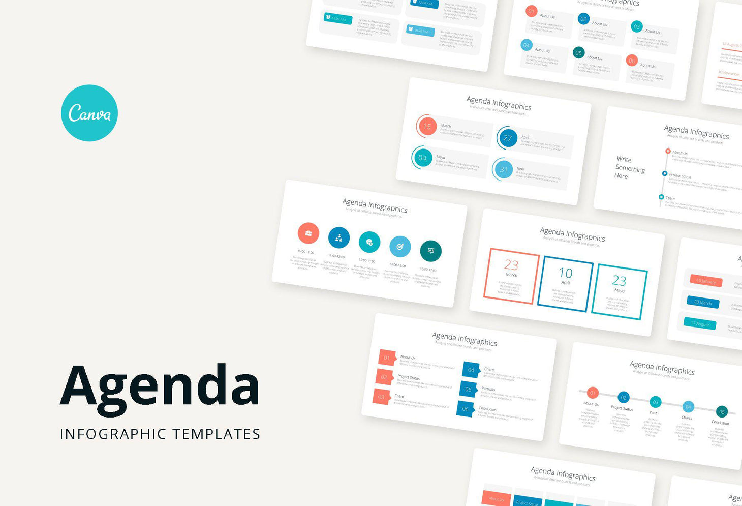 Agenda Infographics - Canva Template – Bundlesgo