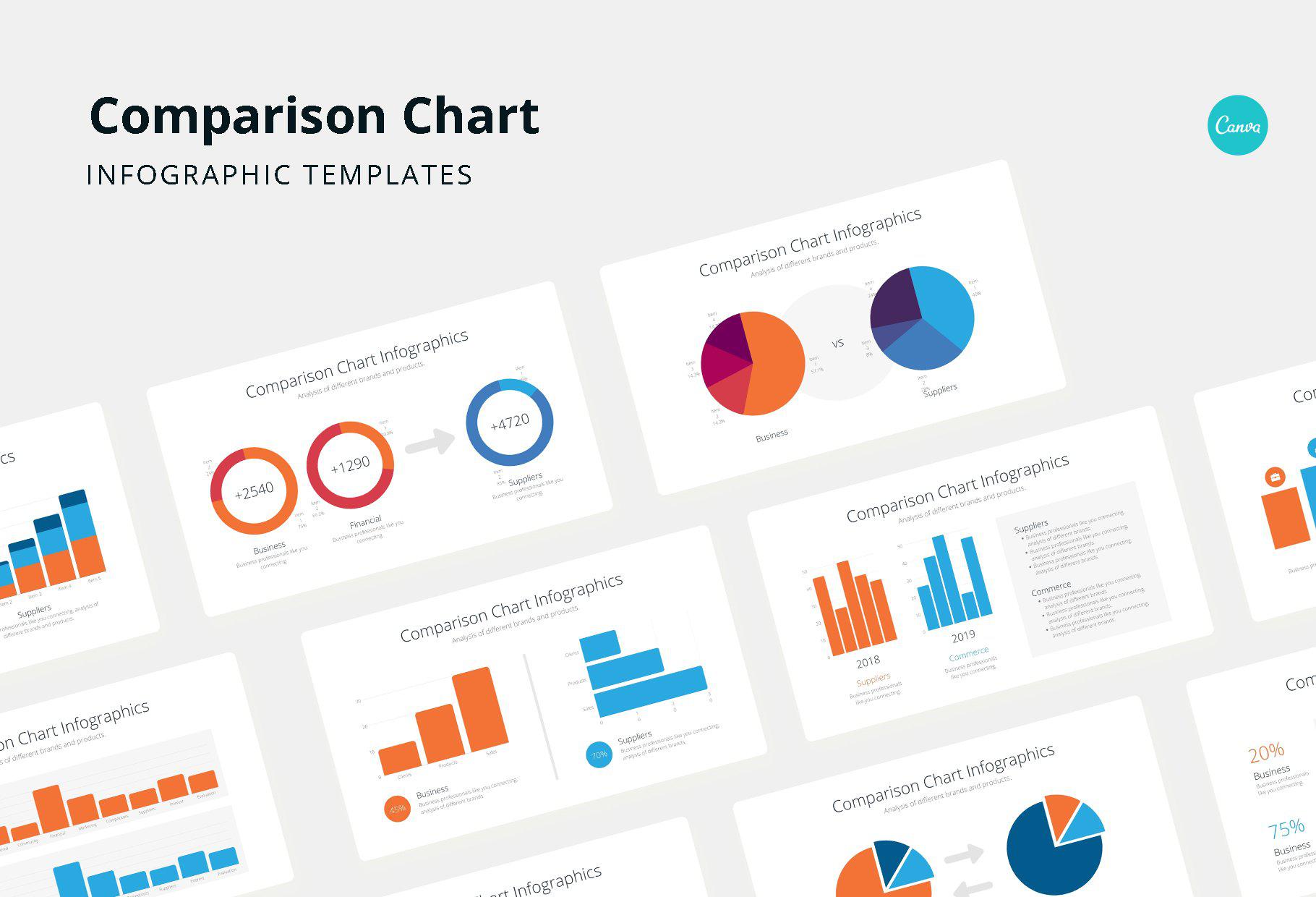 Comparison Chart Infographics - Canva Template – Bundlesgo