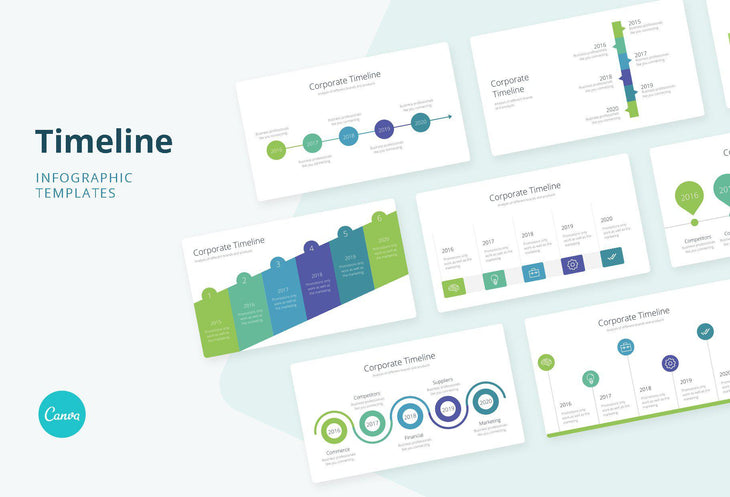 Timeline Infographics for Canva – Bundlesgo