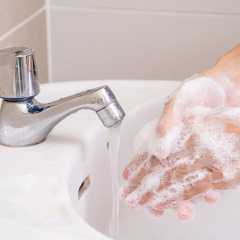 washing hands