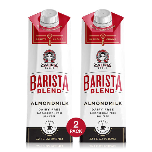 Califia Farms Barista Blend Almond Milk, Original, 32 Ounce (Pack of 2)