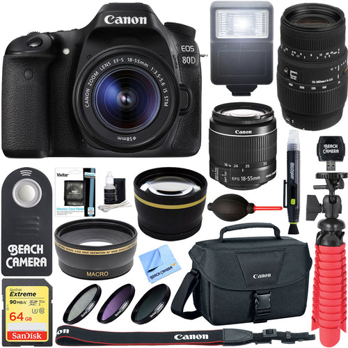 knal Siësta ontgrendelen Canon EOS 80D CMOS DSLR Camera 18-55mm & 70-300mm Dual Lens Bundle & A —  Shop Smart Deals Online
