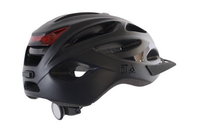 qt cycle tech helm 58-62 cm zwart led 2810377