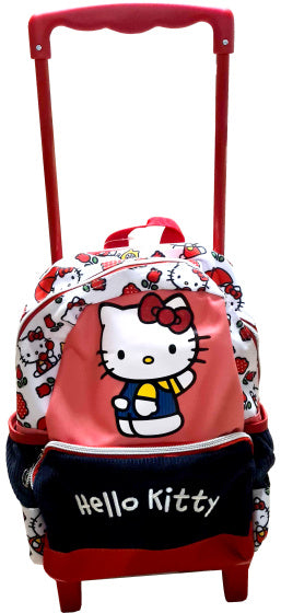 trolley rugzak Hello Kitty x 25 x 30 cm wit/roze/rood