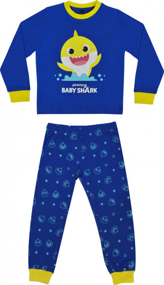 Baby Shark junior katoen blauw maat 92