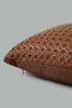 Brown Rectangle Hand Made Leather Cushion