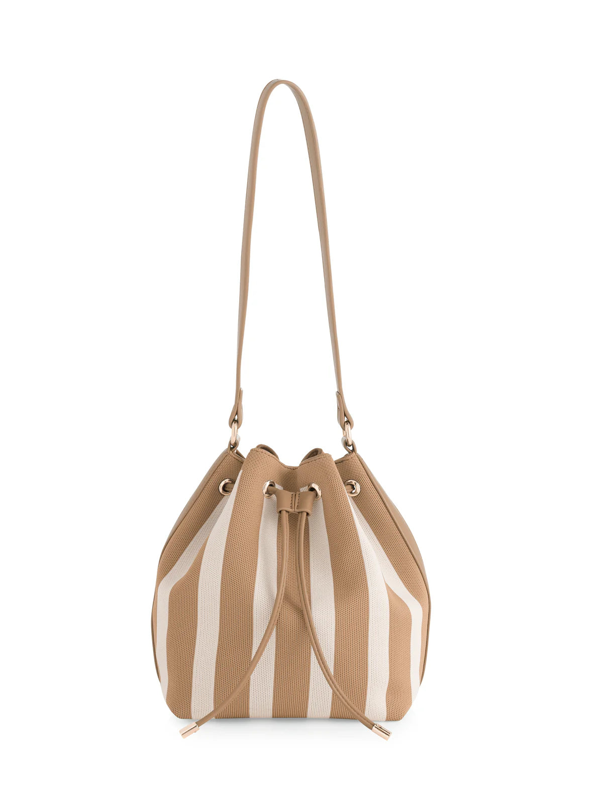 Shiraleah - Isla Stripe Bucket Bag - Tan