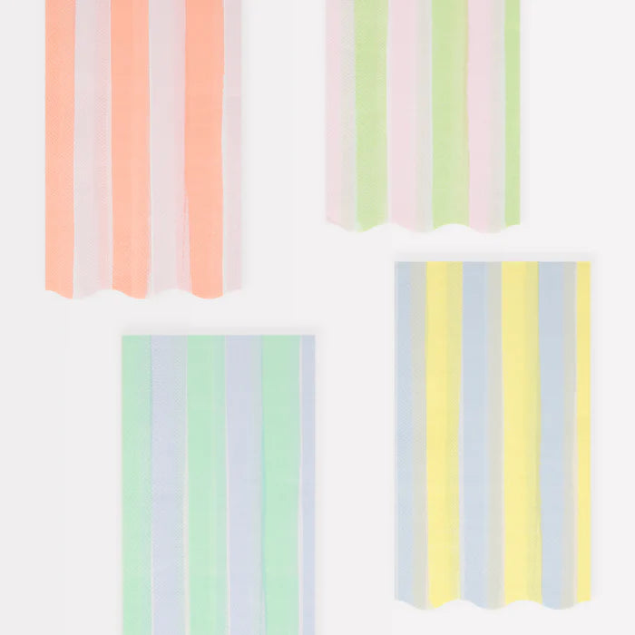 Meri Meri - Pastel Stripe Paper Guest Towel