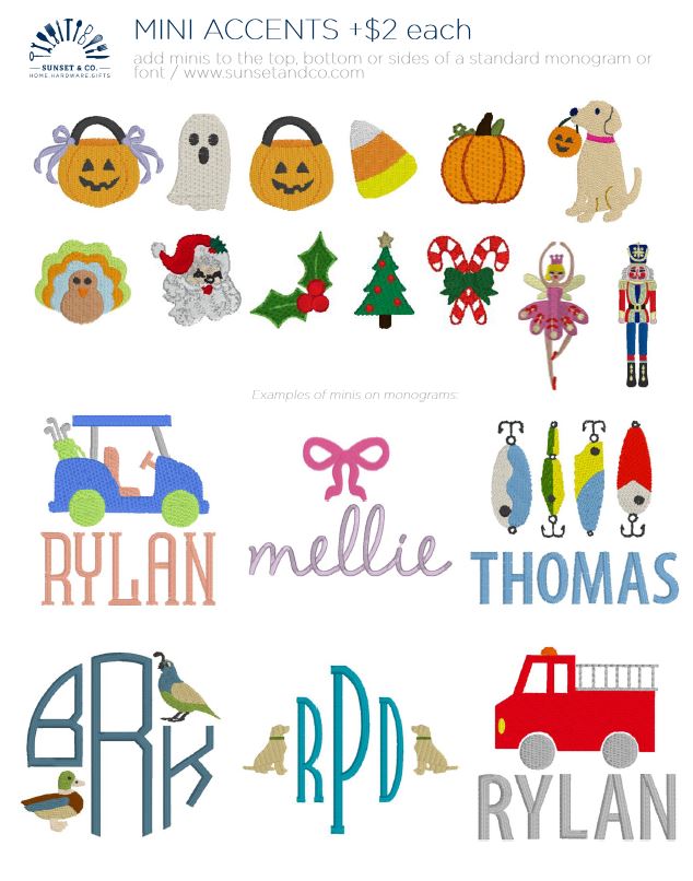 halloween christmas kids monograms