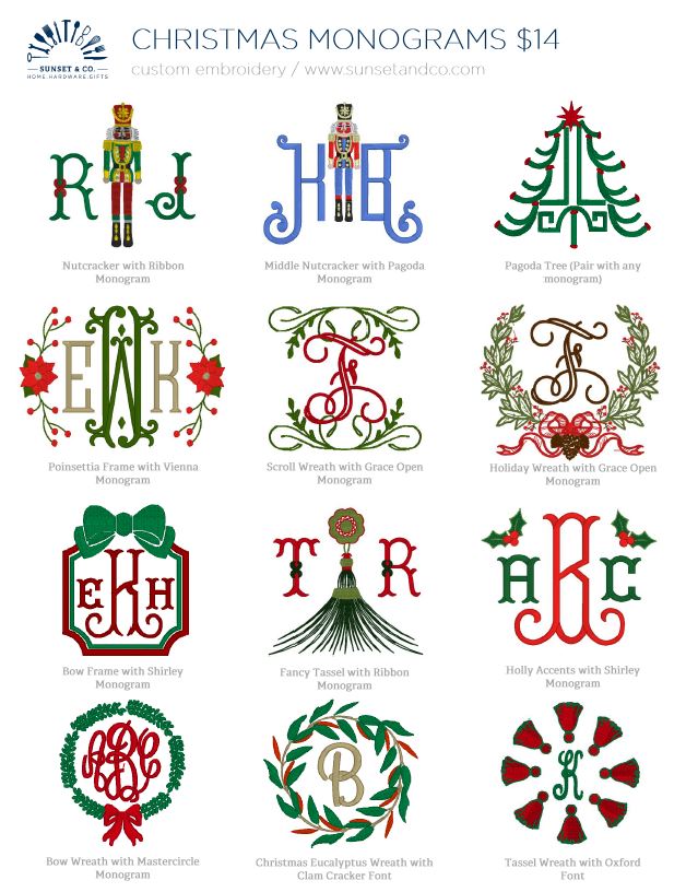 christmas monograms best