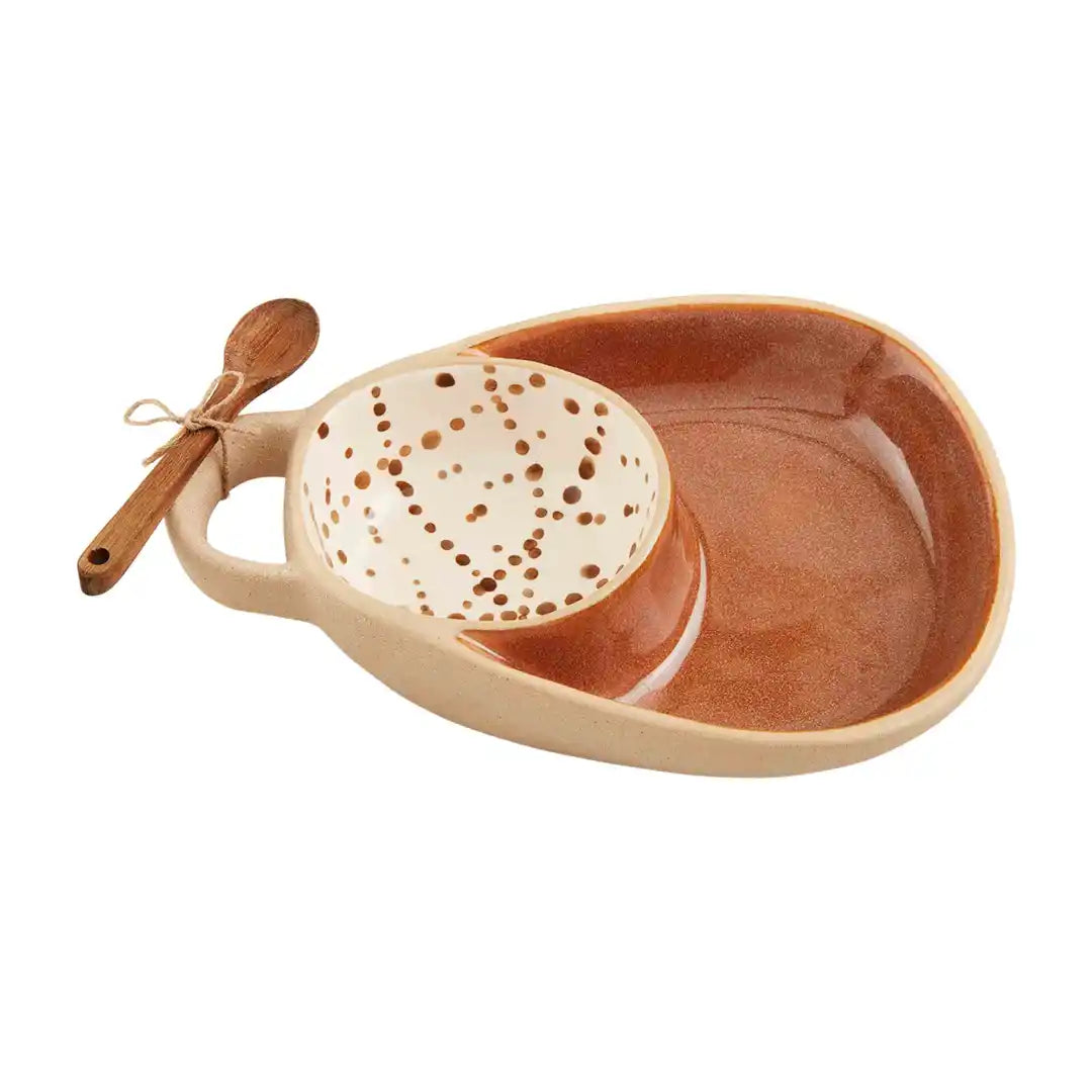 Splatter Stoneware Chip and Dip