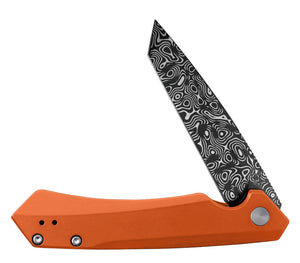 Case Knives - Embellished Orange Anodized Aluminum Kinzua Pocket Knife - Sunset & Co.