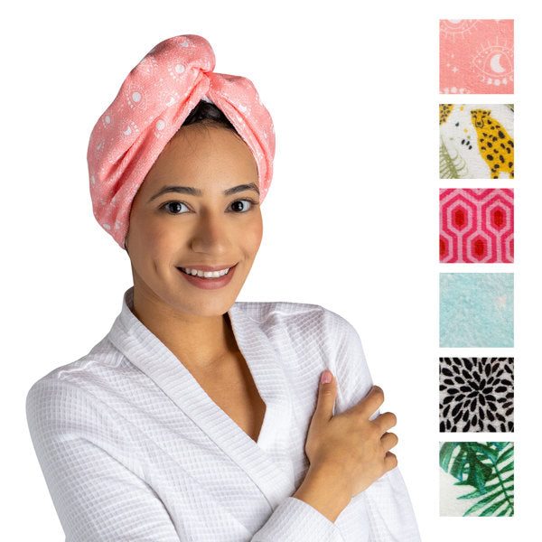 Plot Twist Microfiber Turbo Towel - Assorted Prints