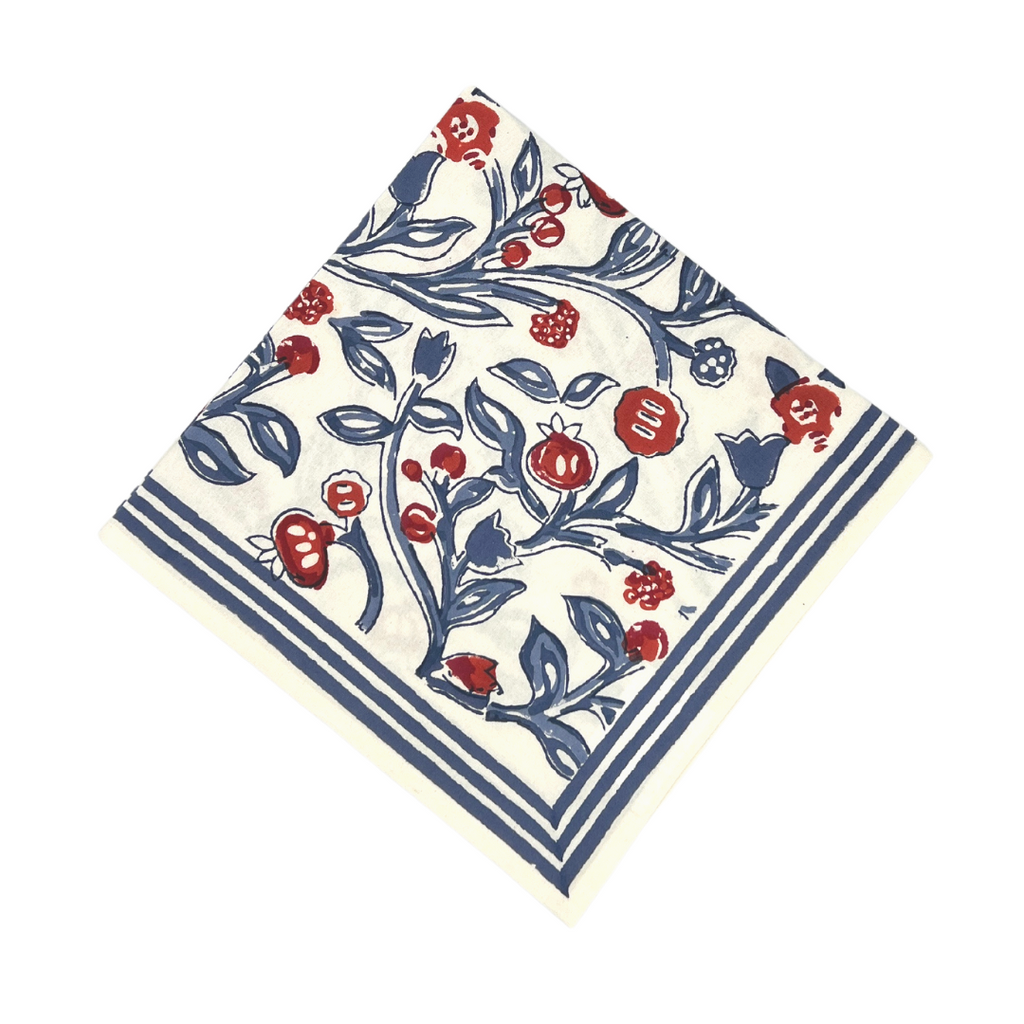 Emma Red & Blue Oven Mitt Set