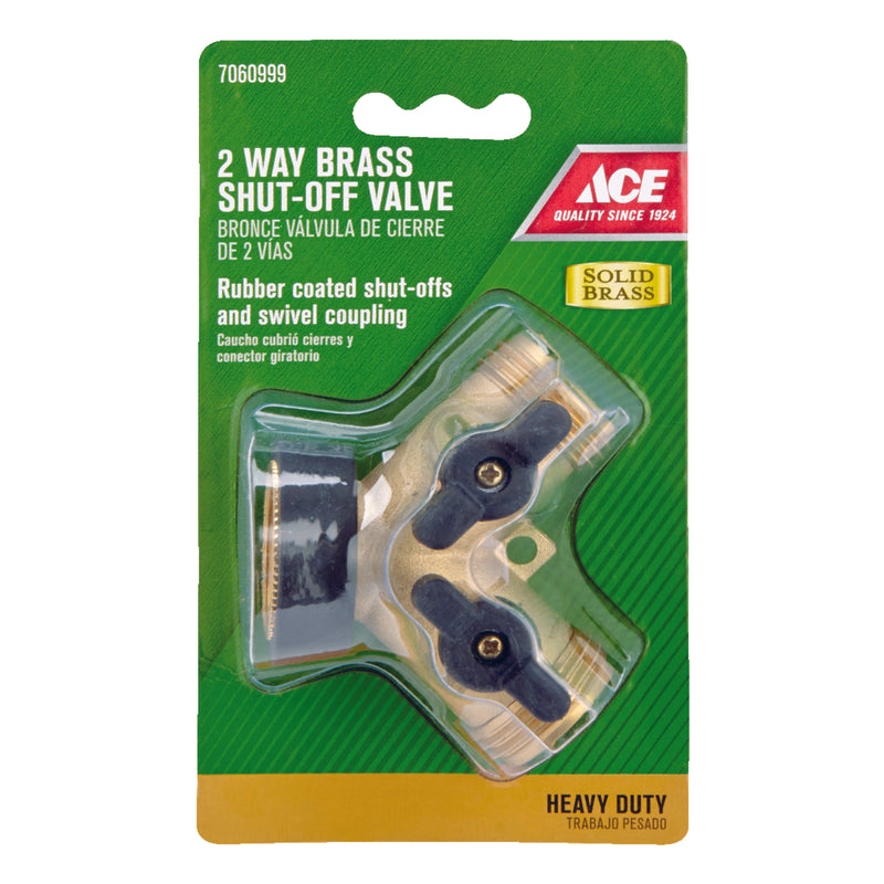 Ace 1/2 in. FIP X 3/8 in. Brass Angle Stop Valve - Ace Hardware