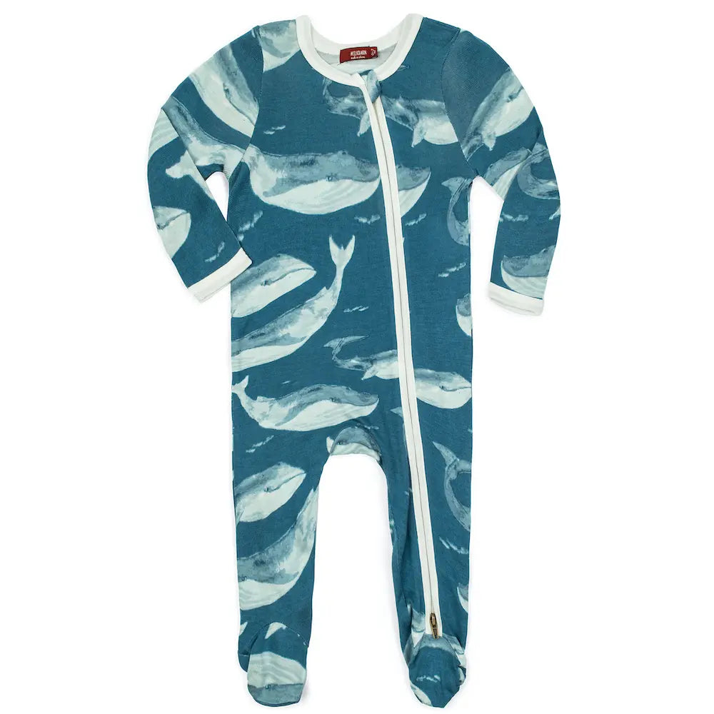 Camping Bamboo Snap Footed Romper, MILKBARN Kids