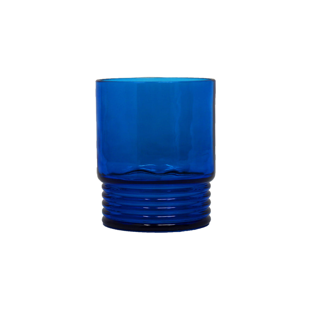 Le Cadeaux Fleur Shatter Resistant Polycarbonate Indoor Outdoor Wine Glass,  Blue, Set of 6