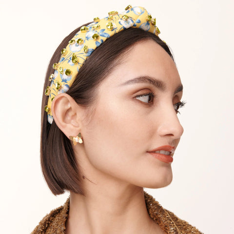 Lele Sadoughi - Slim Candy Jeweled Knotted Headband - Folkdance