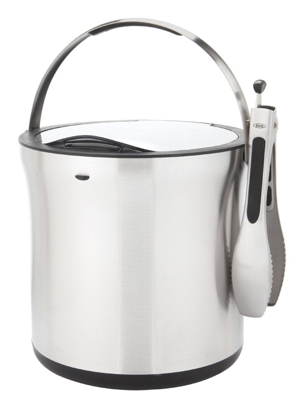 OXO SteeL Ice Bucket & Tong Set