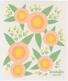 Flowers of the Month Swedish Sponge Cloth - Pico's Worldwide