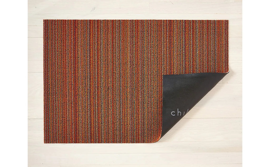 Skinny Stripe Shag Utility Floor Mat, Shadow - 24x36