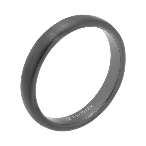 gray tungsten wedding band