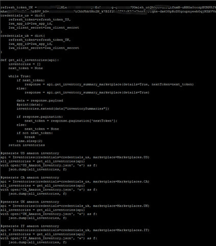 Get Inventory From Amazon Stores