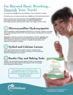 Nourish your teeth with Shine