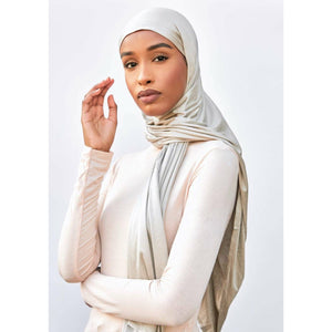 Luna Silver Jersey Hijab