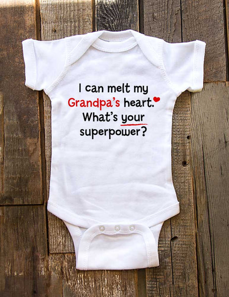 I can melt my Grandpa's heart. What's your superpower? - Baby One-Piec ...