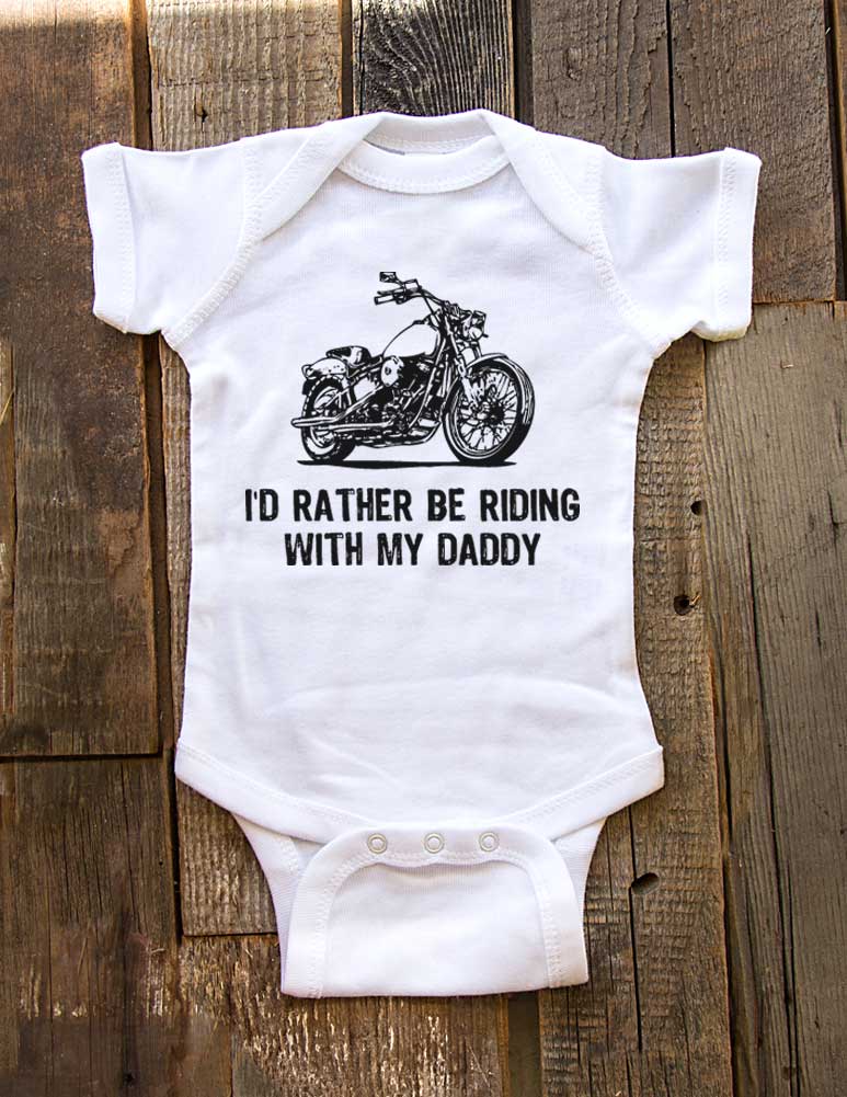  The Shirt Den I'd Rather Be Riding With Papaw Motorcycle Baby  Bodysuit One Piece NB Athletic Heather: Clothing, Shoes & Jewelry