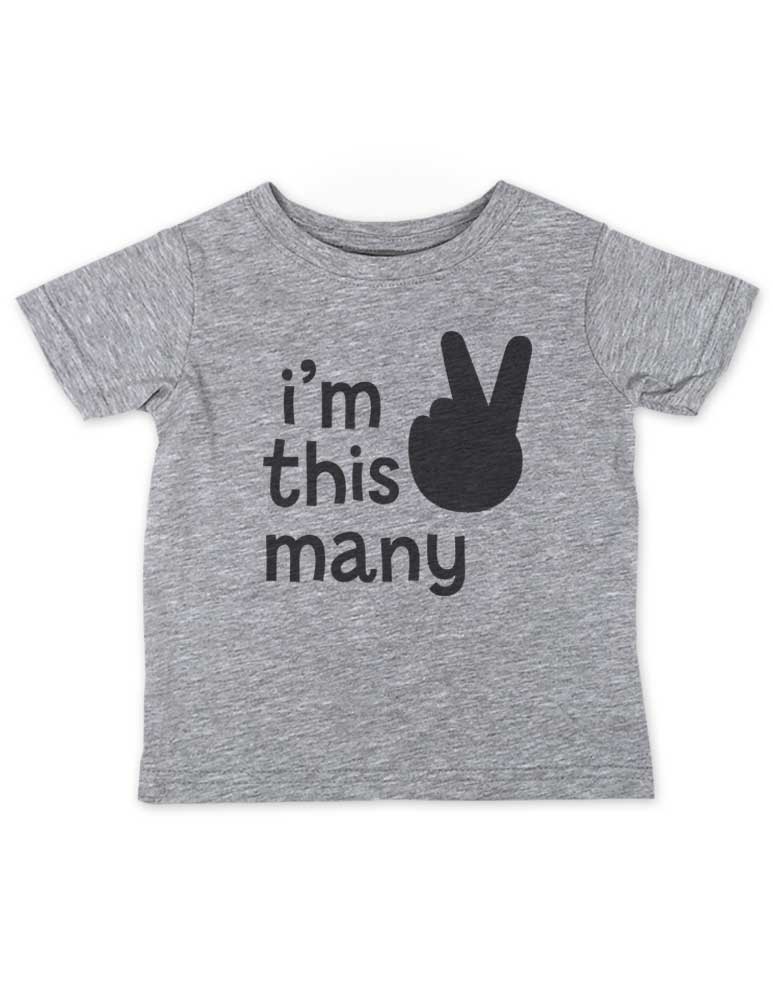 I'm This Many 2 - cute Two years old Second Birthday Toddler Shirt ...