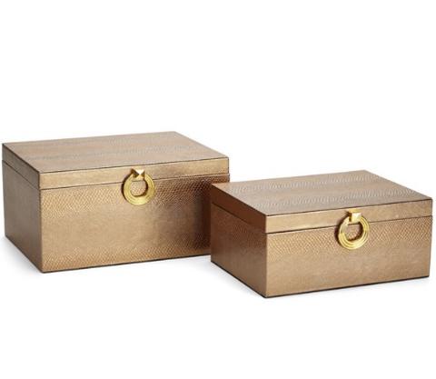 Yasmeen Brown Jewellery Boxes - set of 2
