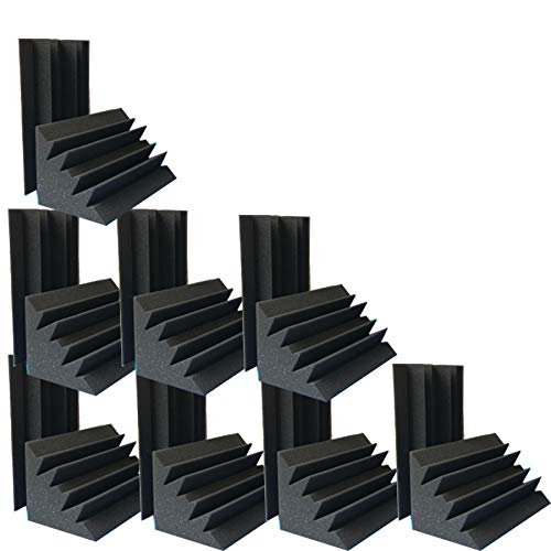 Photo 1 of 4.72"x4.72"x9.6" Sale Acoustic Foam 16 PCS in Black Bass trap Soundproof foam