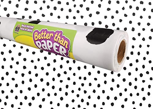 Photo 1 of Black Painted Dots on White Better Than Paper Bulletin Board Roll