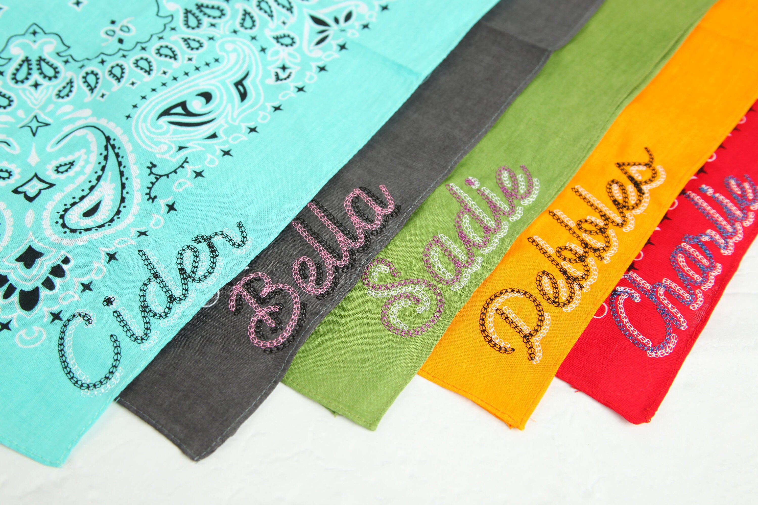 Custom Chinese Zodiac Dog Bandana Scarf w/ Name or Text