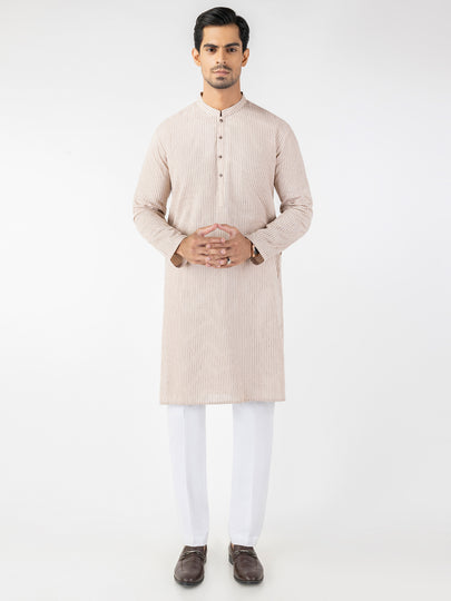 Beige Blended Kurta - AL-K-1251 Image 1
